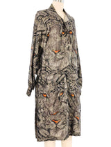 Metallic Tiger Face Drawstring Jacket Jacket arcadeshops.com