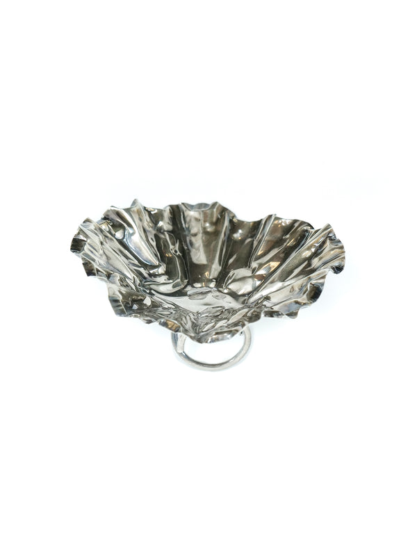 Sterling Silver Wrinkle Statement Ring Accessory arcadeshops.com