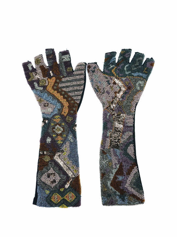 Beaded Fingerless Gloves Accessory arcadeshops.com