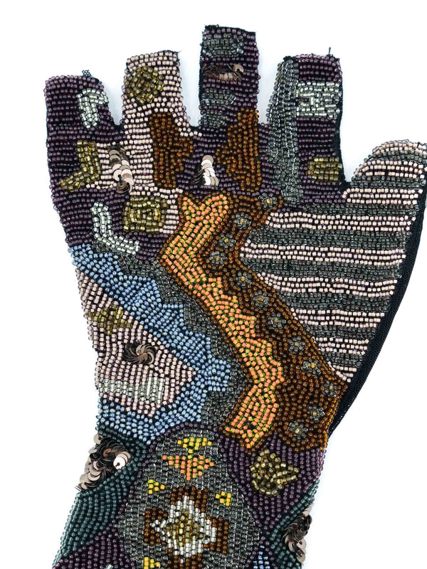 Beaded Fingerless Gloves Accessory arcadeshops.com