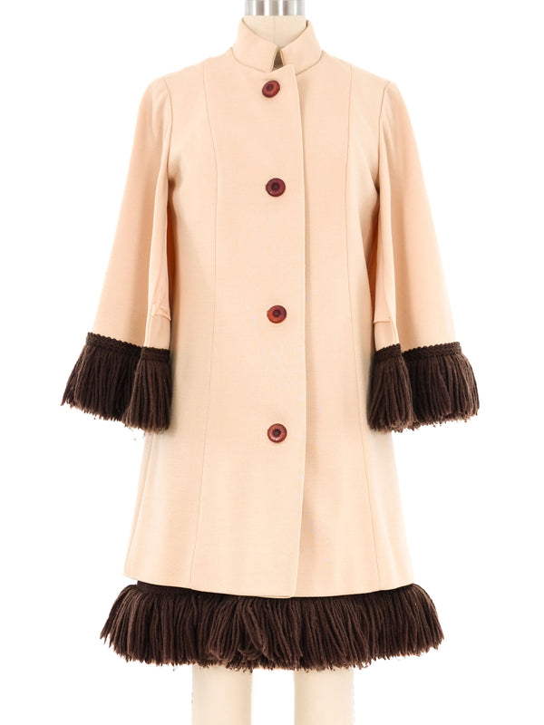 Lilli Ann Yarn Fringe Dress and Coat Ensemble Suit arcadeshops.com