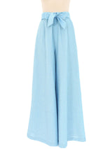 Sky Blue Glitter Palazzo Pants Bottom arcadeshops.com