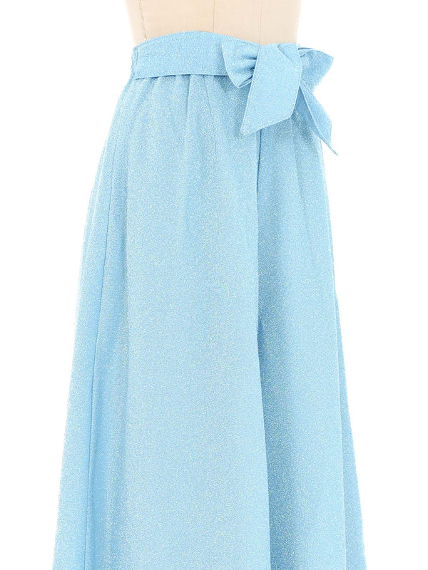 Sky Blue Glitter Palazzo Pants Bottom arcadeshops.com