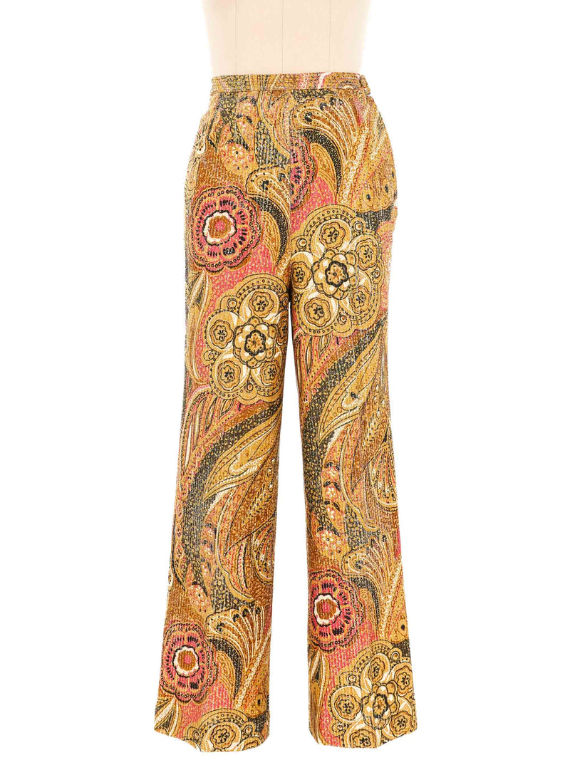 1960s Nelly de Grab Lurex Paisley Pants Bottom arcadeshops.com