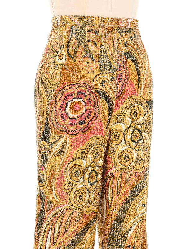 1960s Nelly de Grab Lurex Paisley Pants Bottom arcadeshops.com