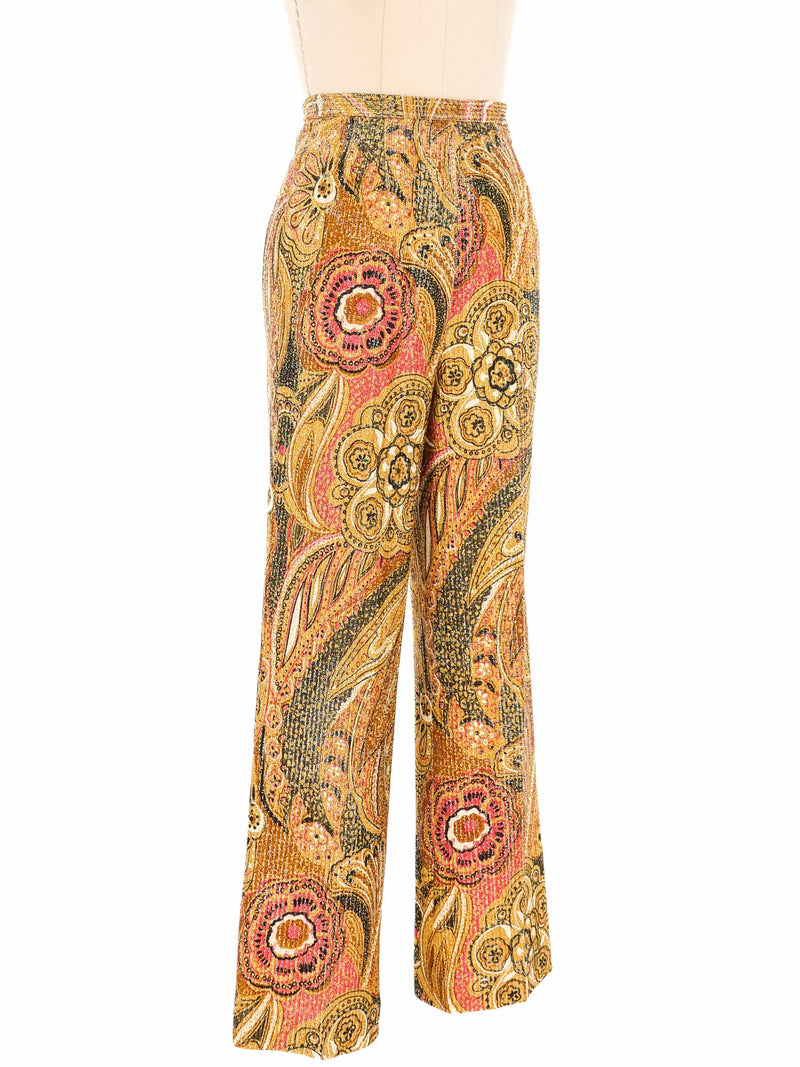 1960s Nelly de Grab Lurex Paisley Pants Bottom arcadeshops.com