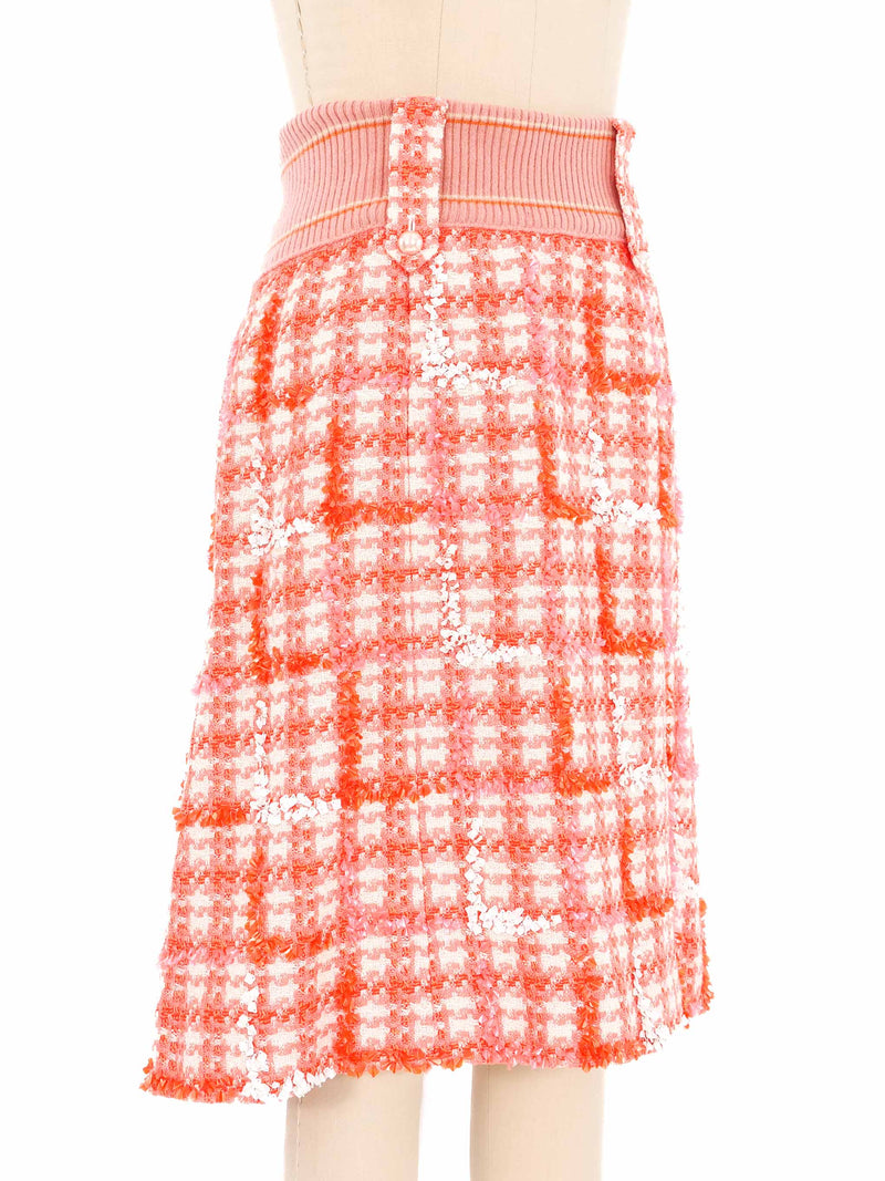 Chanel Embellished Tweed Sweater Trim Skirt Bottom arcadeshops.com