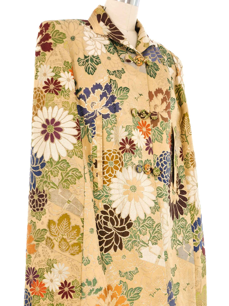 1940s Floral Brocade Cape Outerwear arcadeshops.com