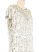 1980s Bead Fringed Sequin Dress Dress arcadeshops.com