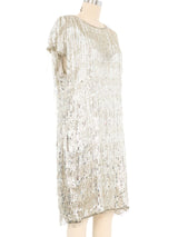 1980s Bead Fringed Sequin Dress Dress arcadeshops.com