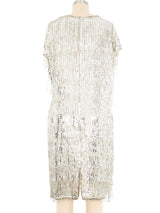 1980s Bead Fringed Sequin Dress Dress arcadeshops.com