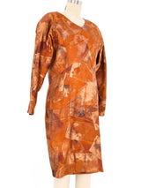 Copper Metallic Suede Dress Dress arcadeshops.com
