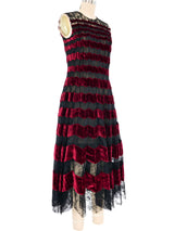 Oscar de la Renta Chevron Lace Dress Dress arcadeshops.com