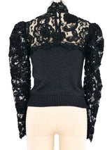 1980s Gucci Lace Accented Sweater Top arcadeshops.com
