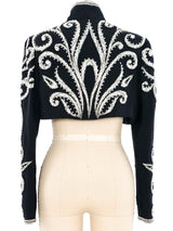 Bob Mackie Beaded Crop Jacket Jacket arcadeshops.com