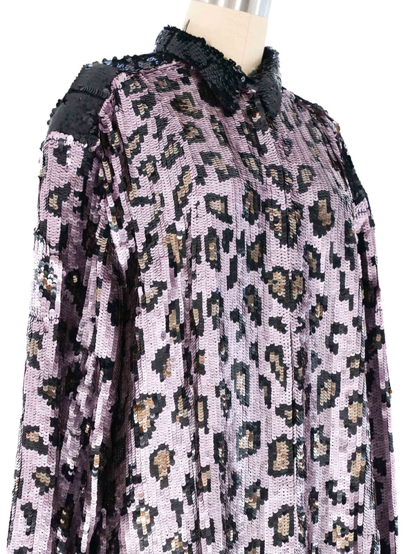 Lavender Leopard Spotted Sequin Jacket Jacket arcadeshops.com