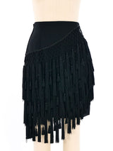 Gianni Versace Tassel Fringed Mini Skirt Bottom arcadeshops.com