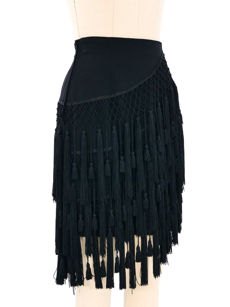 Gianni Versace Tassel Fringed Mini Skirt Bottom arcadeshops.com