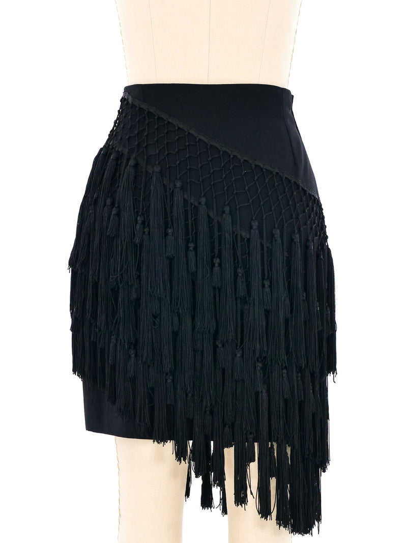 Gianni Versace Tassel Fringed Mini Skirt Bottom arcadeshops.com