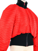 1980s Moncler Pleated Bomber Puffer Coat Outerwear arcadeshops.com