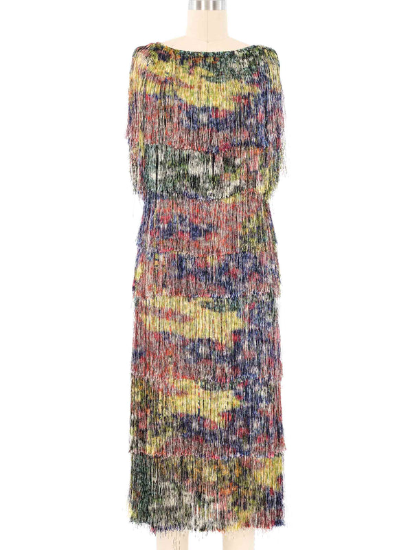 Missoni Floral Printed Fringe Dress Dress arcadeshops.com