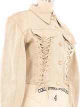 Jean Paul Gaultier Laced Detail Denim Jacket Jacket arcadeshops.com