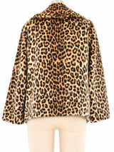 1960s Faux Leopard Cropped Jacket Jacket arcadeshops.com