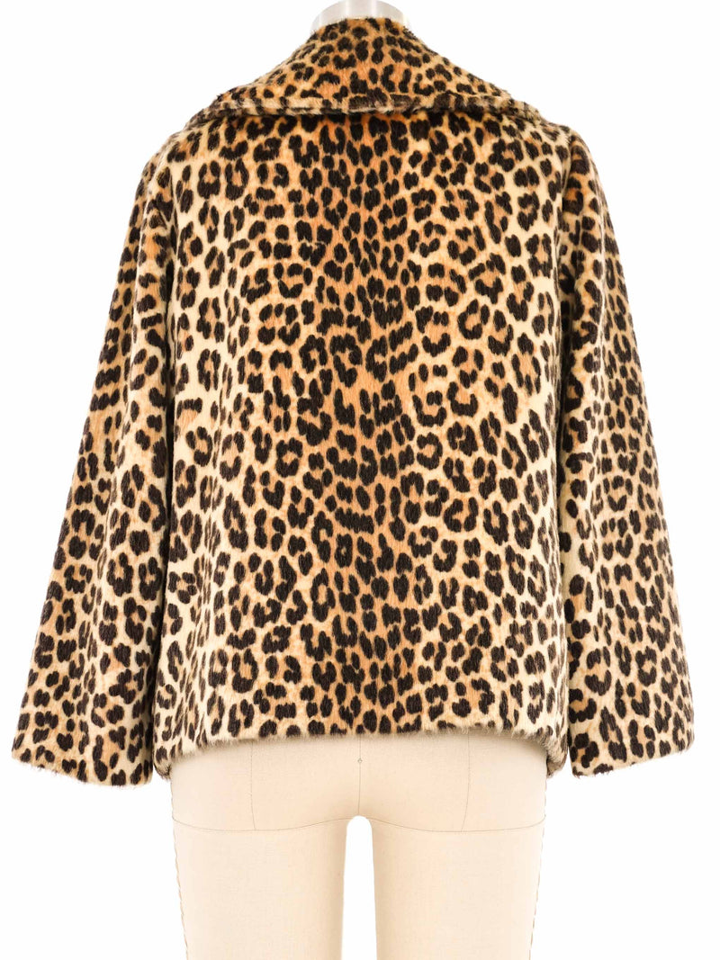 1960s Faux Leopard Cropped Jacket Jacket arcadeshops.com