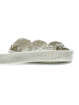 Hammered Disc Silvertone Stretch Belt Accessory arcadeshops.com