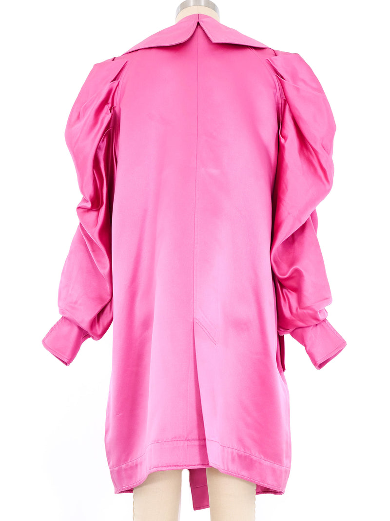Claude Montana Pink Satin Bubble Coat Jacket arcadeshops.com