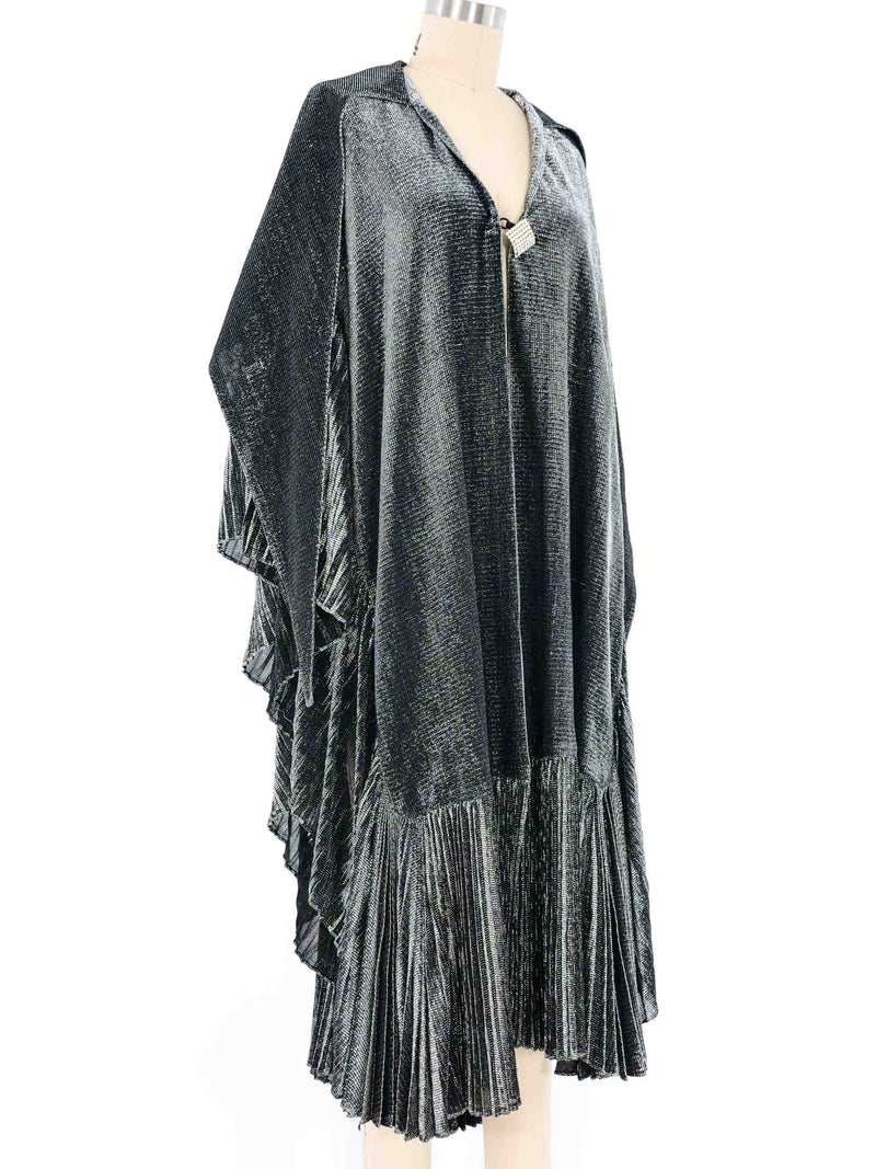 1960's Pleated Metallic Cape Jacket arcadeshops.com