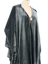 1960's Pleated Metallic Cape Jacket arcadeshops.com