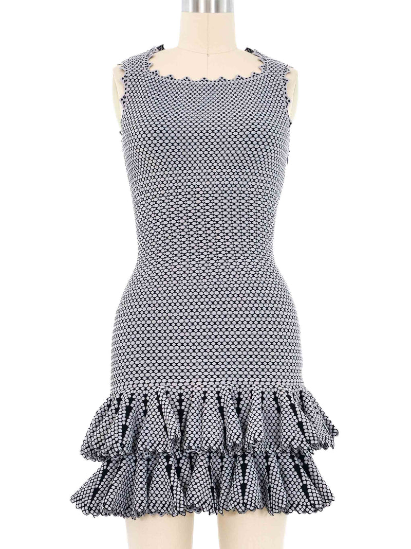Alaia Knit Ruffle Mini Dress Dress arcadeshops.com