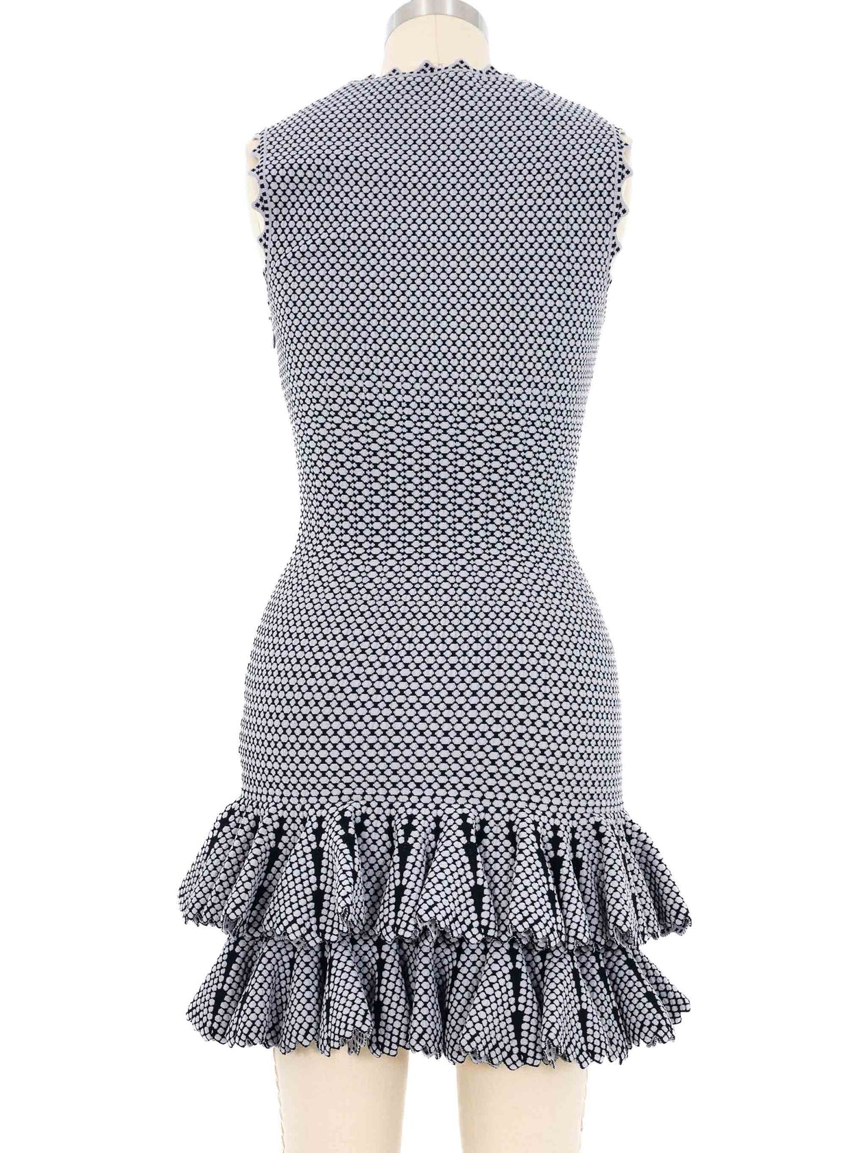 Alaia Knit Ruffle Mini Dress