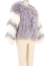 Grey Cropped Fur Jacket Jacket arcadeshops.com