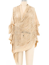 Issey Miyake Open Knit Fringe Top Top arcadeshops.com