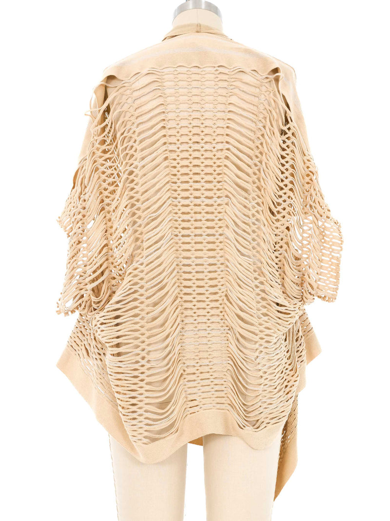 Issey Miyake Open Knit Fringe Top Top arcadeshops.com