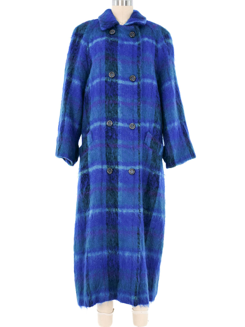 Plaid Wool Maxi Coat Outerwear arcadeshops.com