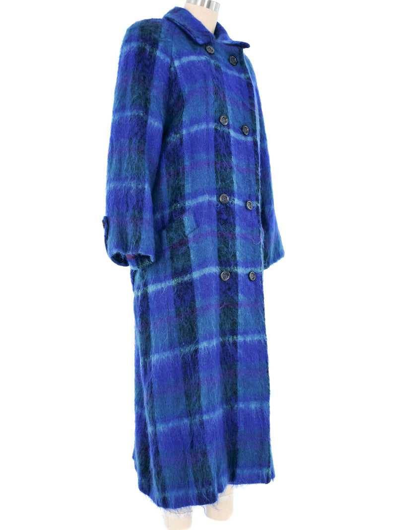 Plaid Wool Maxi Coat Outerwear arcadeshops.com
