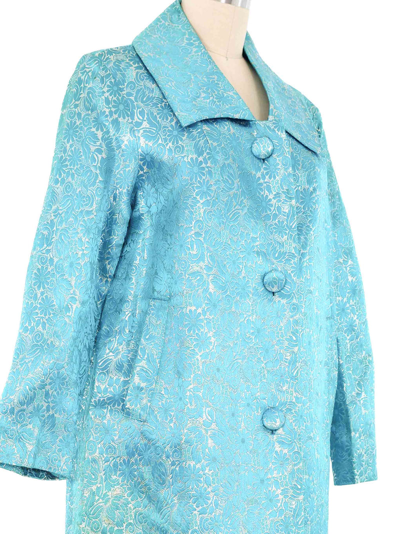 1960s Suzie Wong Metallic Brocade Coat Jacket arcadeshops.com