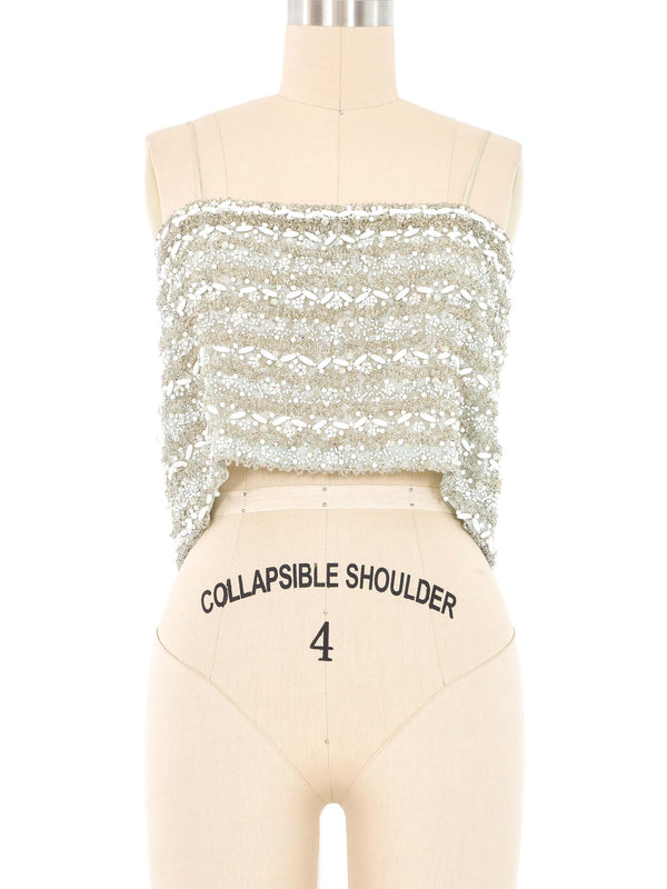 Adolfo Beaded Lace Top Top arcadeshops.com