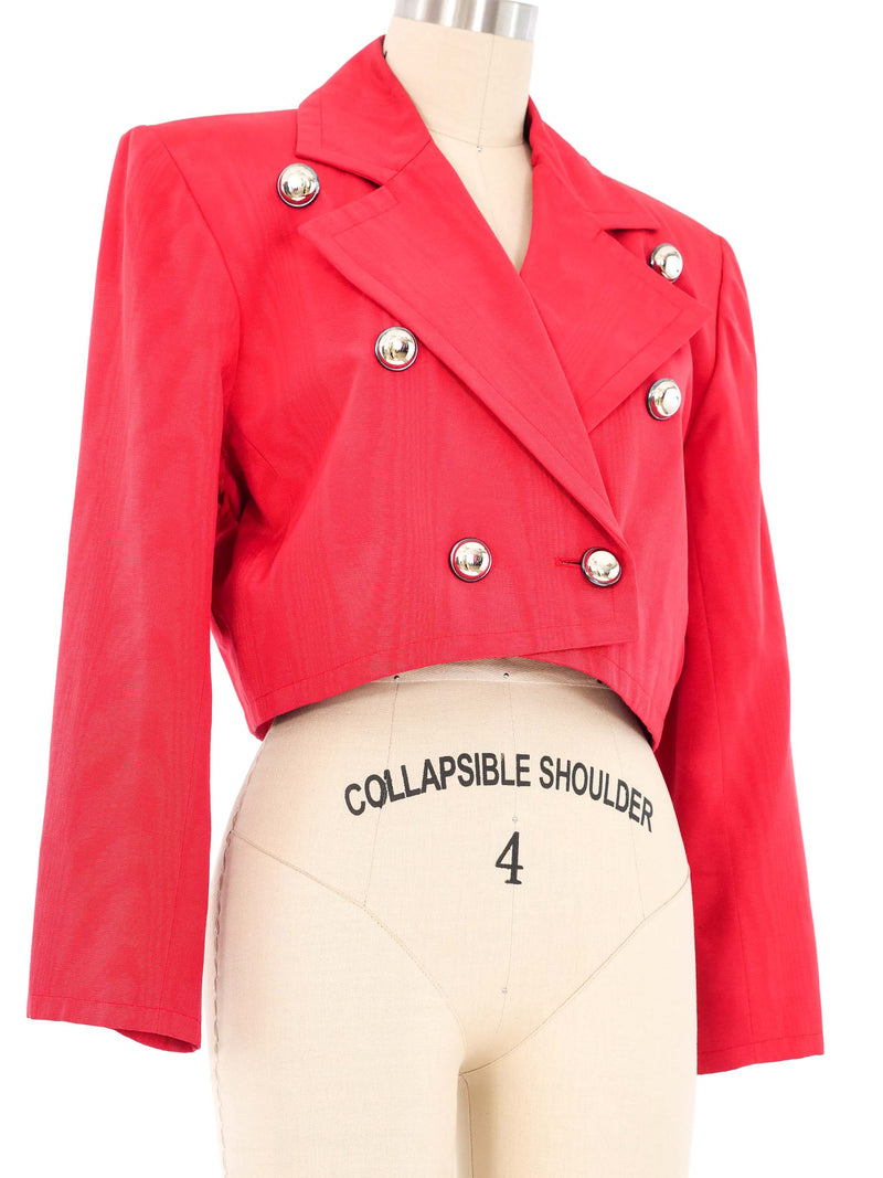 1980s Yves Saint Laurent Cropped Blazer Jacket arcadeshops.com