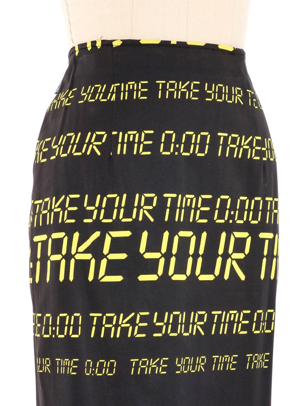 Moschino "Take Your Time" Skirt Bottom arcadeshops.com