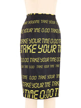 Moschino "Take Your Time" Skirt Bottom arcadeshops.com