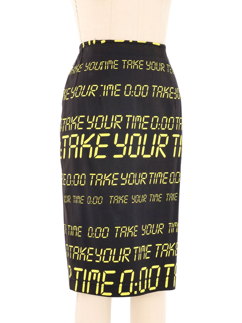 Moschino "Take Your Time" Skirt Bottom arcadeshops.com