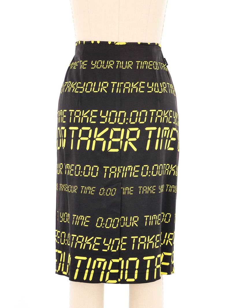 Moschino "Take Your Time" Skirt Bottom arcadeshops.com