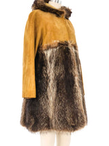 Bonnie Cashin Fur Trim Swing Coat Outerwear arcadeshops.com