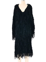 Fringed Leather Mesh Dress Dress arcadeshops.com