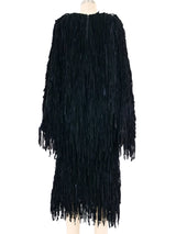 Fringed Leather Mesh Dress Dress arcadeshops.com