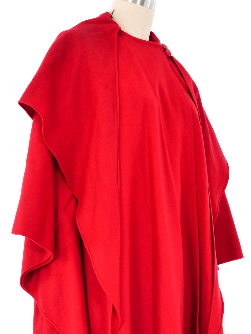 Yeohlee Red Wool Cape Jacket arcadeshops.com